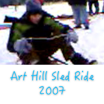 Sled Ride Art Hill St. Louis MO