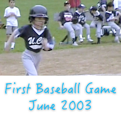 First Baseball Game – June 2003